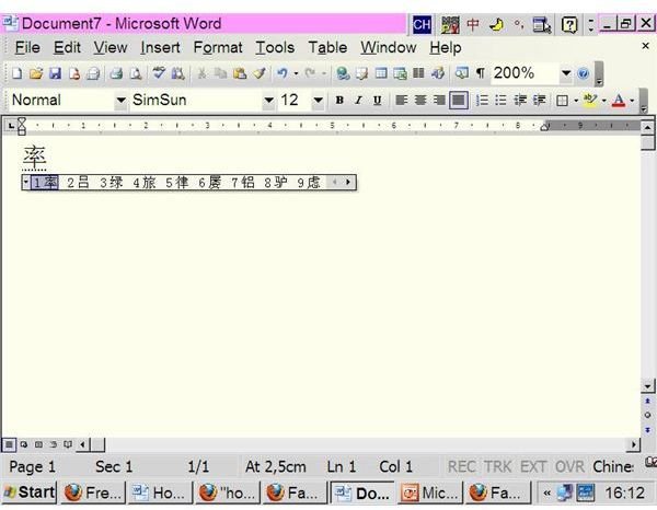 How to Learn How to Type in Chinese with Windows XP MS Word
