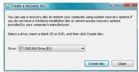 How to Create a Windows Vista Recovery Disk?