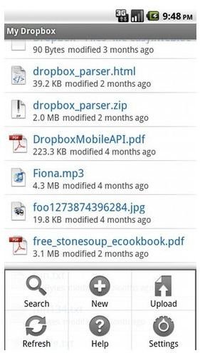 Dropbox - Android File sharing and backup app