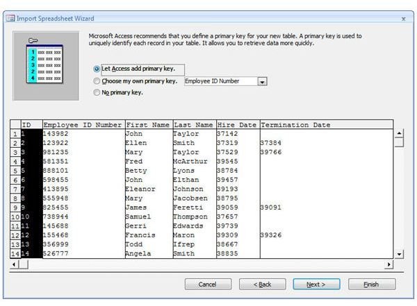 Choose a Primary Key