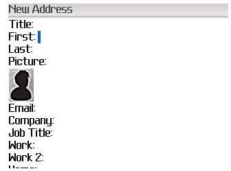 Blackberry Contacts Particulars