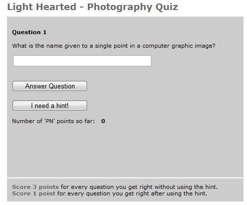Geoff Lawrence Light Hearted Photography Quiz