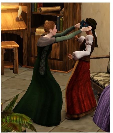 The Sims Medieval Physician Applying First Aid