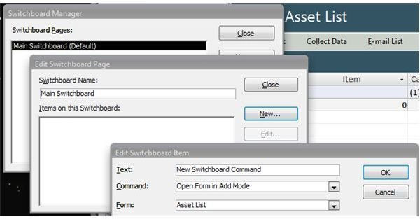 Edit Switchboard Page