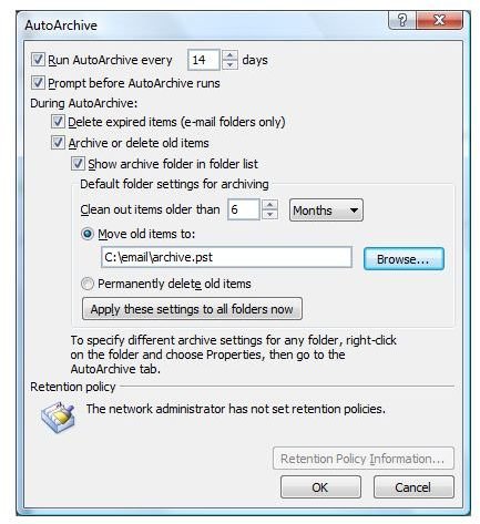 comcast business email setup for outlook 2007