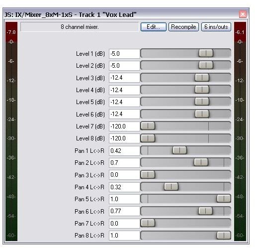 Channel Mixing in REAPER