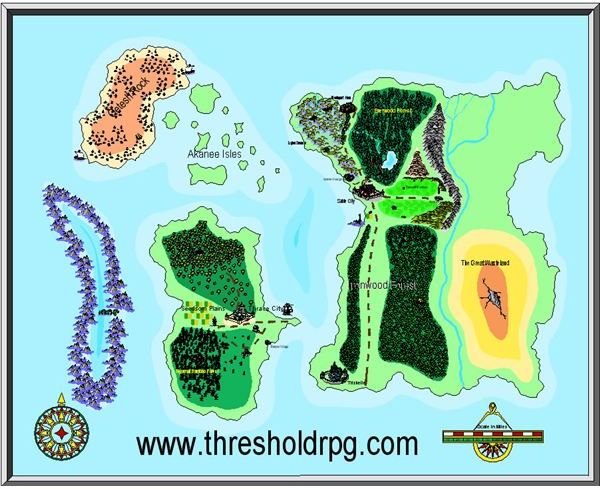 Map of the Threshold RPG World