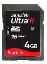 Sandisk Ultra II SDHC 4GB SD Memory Card