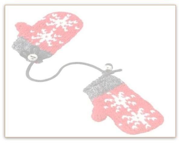Winter Backgrounds for Word Documents: Mittens