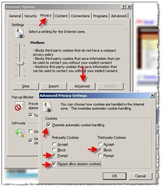 Figure 2: Setting Cookie Settings