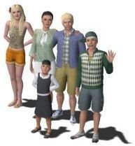 Sims 3 Sunset Valley family: The Langeraks