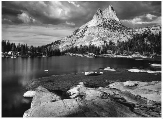 Cathedral%20Peak%20and%20Lake%20by%20Ansel%20Adams