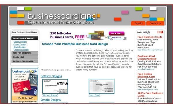 Business Card Land