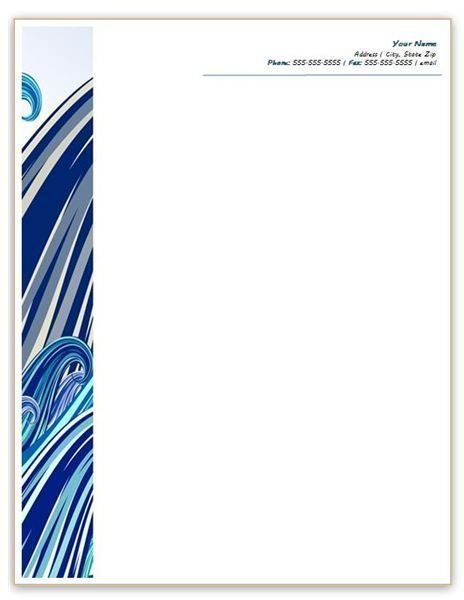 Blue Waves Letterhead