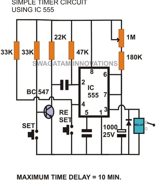 555 timer circuit diagram, image