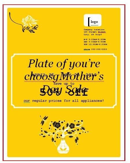 Xerox Mother&rsquo;s Day Flyer