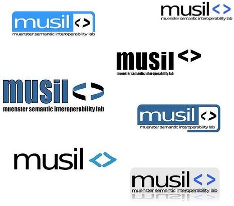 Several examples of logo drafts.