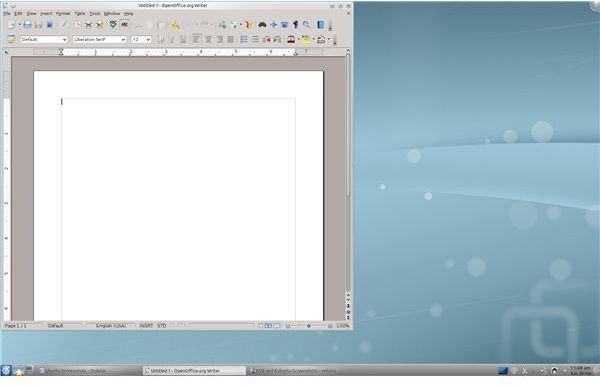 Kubuntu10-10-Open Office Writer