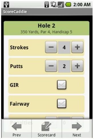 ScoreCaddie-Golf Scoring