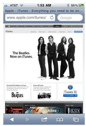 iTunes on Safari