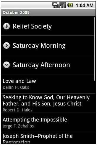 LDS General Conference Android App