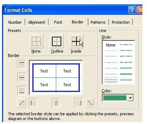 excel for mac borders tool bar