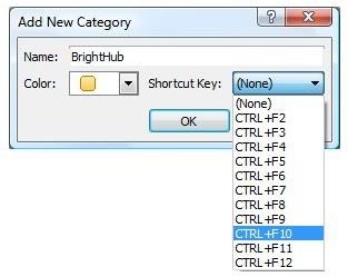 Figure3 - Category Shortcut Keys