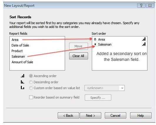 Step 5 - Secondary Sort Order