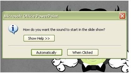 Choose if Sound is Automatic or When Clicked