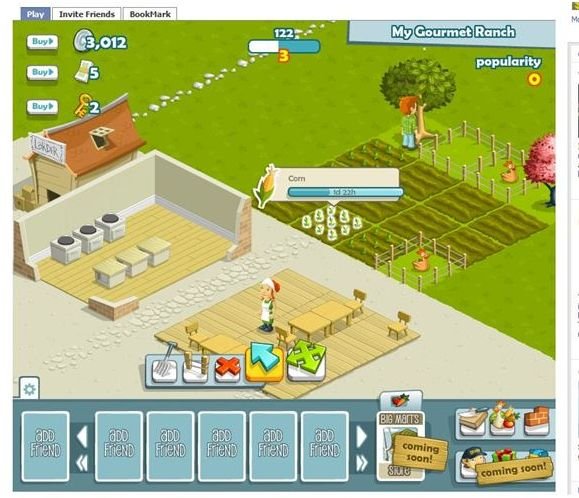 Facebook Game Review: Gourmet Ranch - Your own restaurant and farm on Facebook