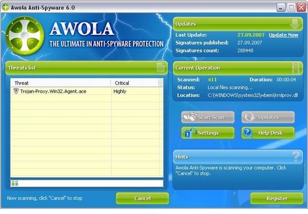 Awola Spyware Removal