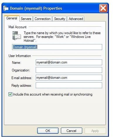 Windows Live Mail Properties