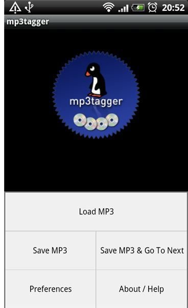 Mp3tagger Home Screen