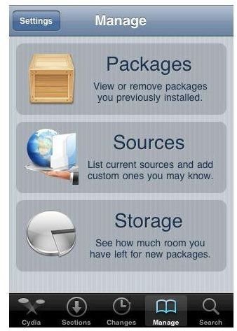 manage cydia sources