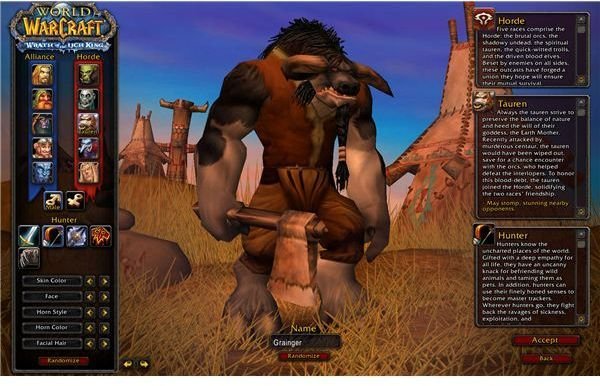 World of Warcraft Tauren Race