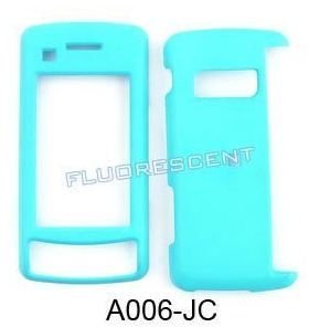 Rubberized Light Blue Snap-on Faceplate Case Cover For LG Env Touch VX11000