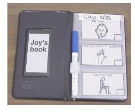 Classroom Rules Picture Cards in Binder