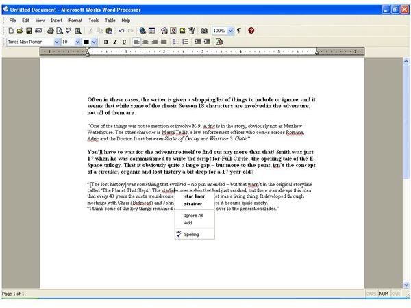 Microsoft Word works. Word scripts