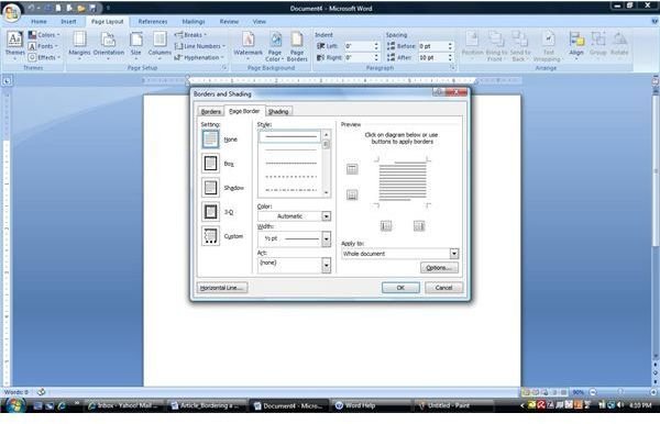 Using Borders and Lines in Microsoft Word 2007
