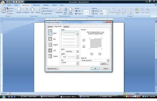 how to create custom page border in word 2007