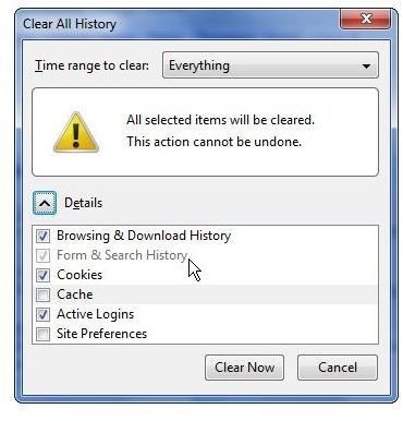 Clear All History