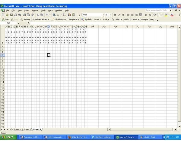 Gantt Chart Using Conditional Formatting in Excel