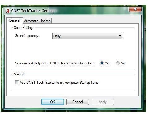 General Settings of TechTracker