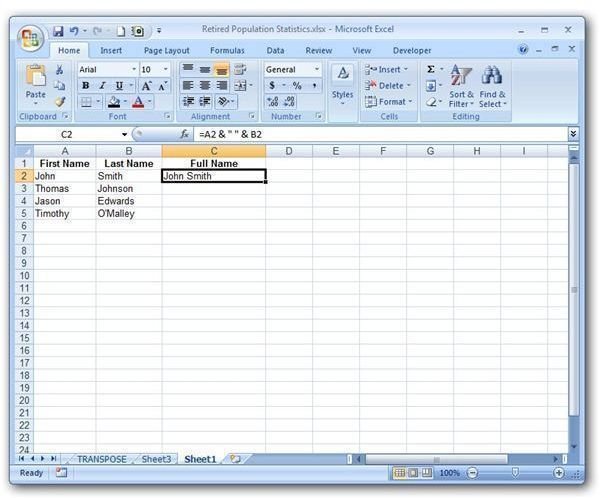 How To Combine Two Or More Cells With The CONCATENATE Function In 