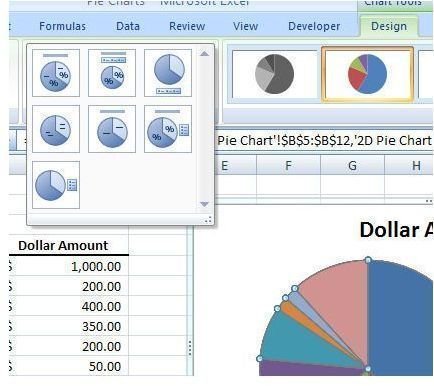 how to make a pie chart in excel for budget