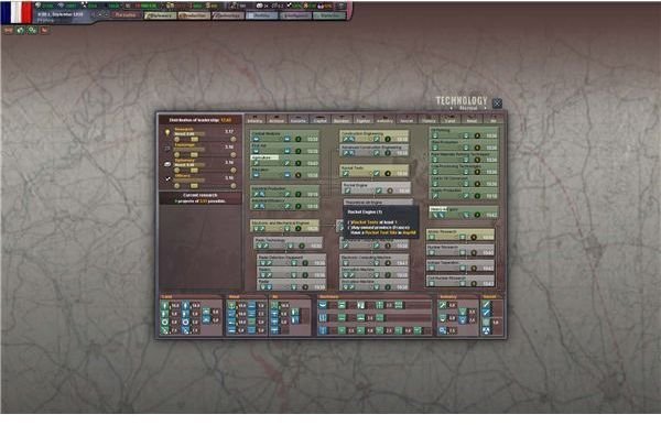 One of a dozen pages in the HoI 3 Tech Tree