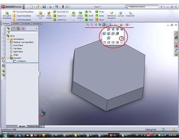 Your guide to 3Dmodelling - View menu in SolidWorks 2008- model view options, multi-window layout, zoom - by John Sinitsky