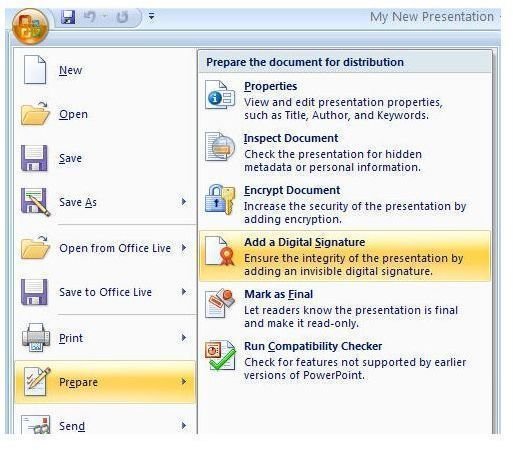 How to Create and Add a Personal Digital Signature in Microsoft PowerPoint
