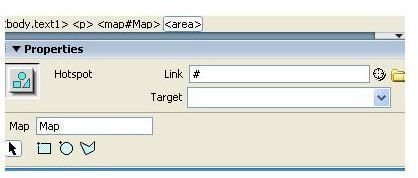 How To Map and Link Your Images in Dreamweaver-map link properties