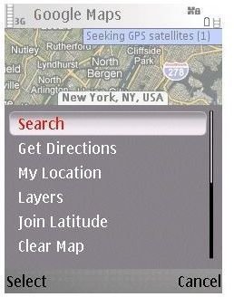Handy Menu in Using Google Maps for Nokia